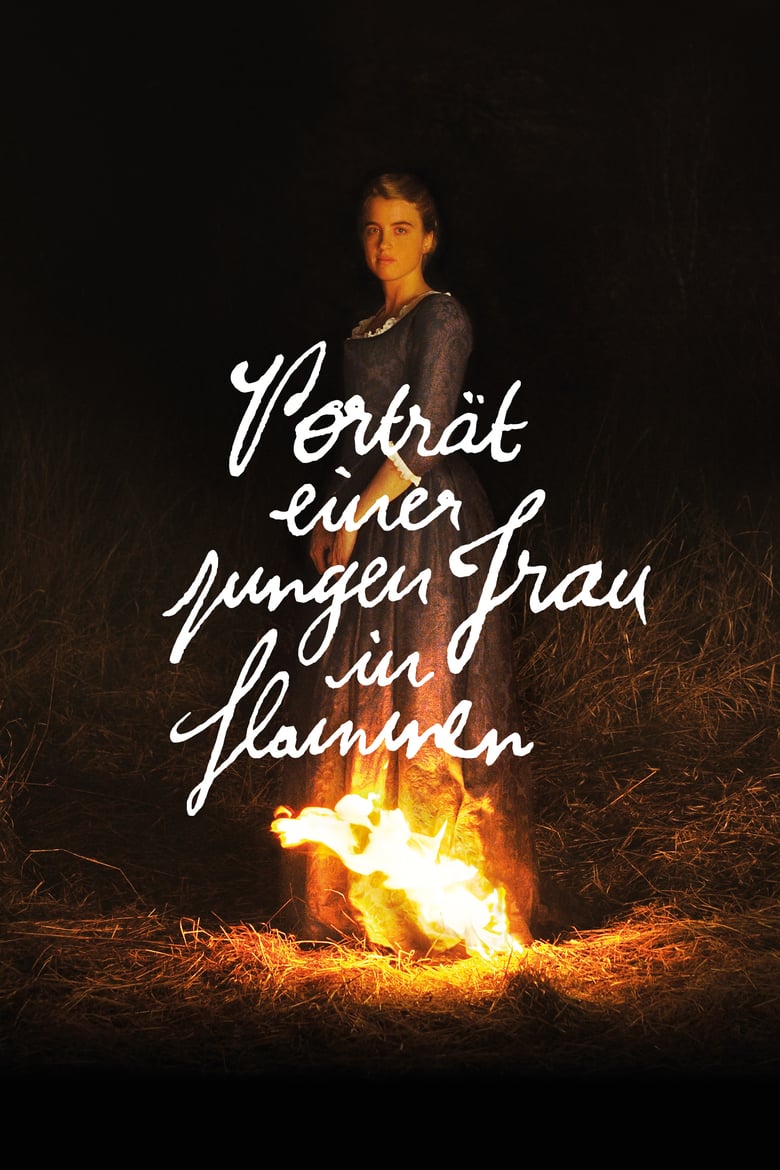 Plakat von "Porträt einer jungen Frau in Flammen"